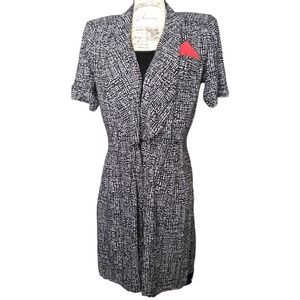 80's Vintage Woman's Power Suit Romper Shoulder Pads By JSJ